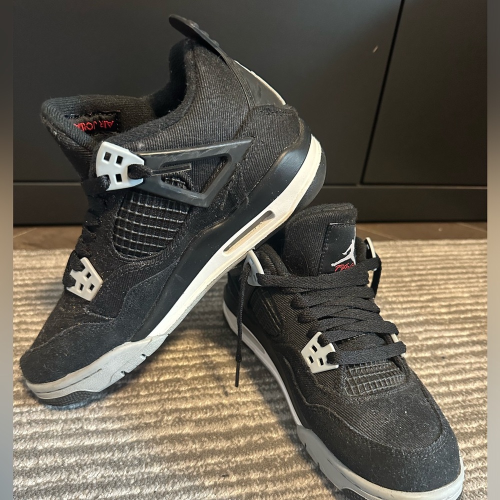 Jordan 4 Retro SE - Black Canvas, 5.5Y